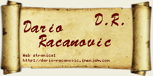 Dario Račanović vizit kartica